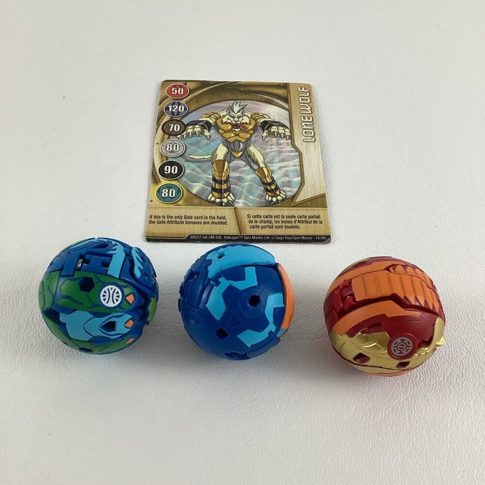 Bakugan Battle Brawlers Vicerox Hydranoid Red Pyrus Figure Lot Game Spin Master
